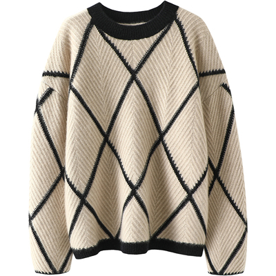 启超高端100%纯山羊绒衫