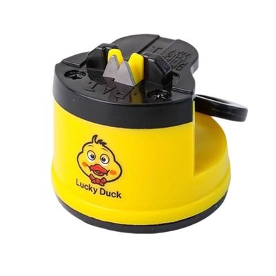 小黄鸭磨刀神器磨刀石家用快速磨刀器全自动吸盘菜刀剪刀工具钨钢