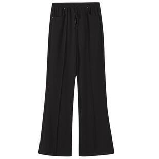 美特斯邦威合体喇叭裤女秋季新款时尚百搭纯色新基本舒适百搭长裤