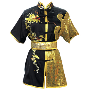 汉粹长拳儿童武术表演竞赛比赛彩服套路体考武术服刺绣龙男女成人