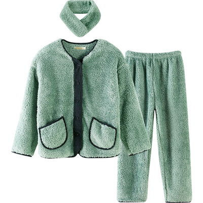 稻草人女士家居服套装加厚睡衣