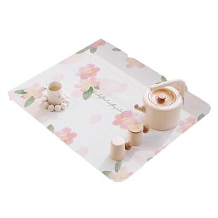 硅藻泥厨房台面沥水垫洗手台水龙头吸水垫方形洗碗池防水垫