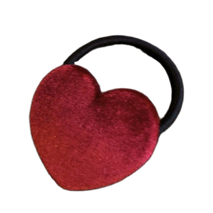 复古的暗红 丝绒爱心头绳皮筋扎头女高级感马尾高弹力耐用发圈