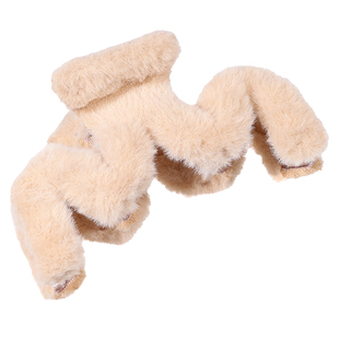 秋冬大号毛绒抓夹女2025新款高端发量多发夹后脑勺毛毛鲨鱼夹头饰