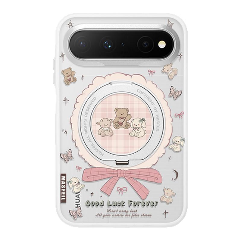 MASFEIL× 布偶心事适用华为PuraXView手机壳磁吸带支架新款阔直板Pura X View全包保护套防摔女可爱半透明