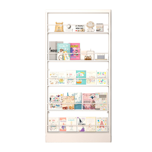 品正无忧可定制钢制超薄书架窄款门后绘本架一体靠墙置物收纳架