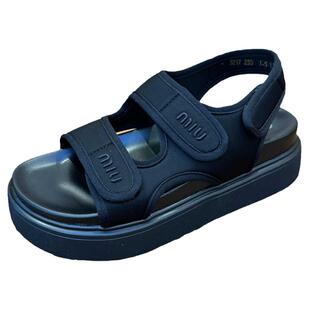 凉鞋女2026新款夏季外穿软底不累脚魔术贴厚底增高休闲运动沙滩鞋