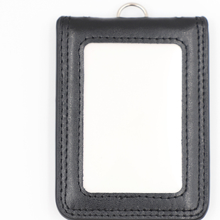 工作证卡套带挂绳高档真皮证件夹航空机场导游证件套双面门禁卡套