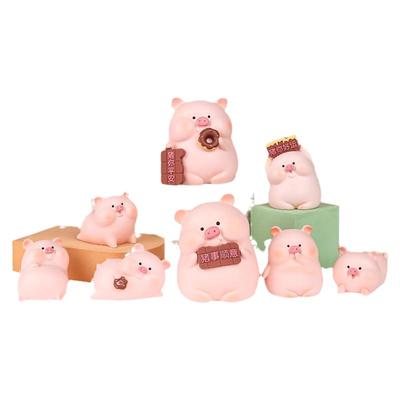可爱小猪解压桌面好运摆件