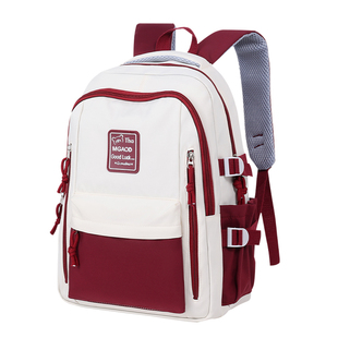 唐狮书包初中生女生2025新款双肩包高中大容量结实耐用中学生背包
