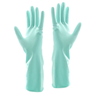 利兵家用家务清洁厨房洗碗洗衣服加长加厚橡胶光面橡胶手套