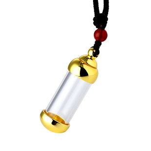 防水护身符管情侣装朱砂舍利小瓶可打开嘎乌盒楞严咒种子空心吊坠