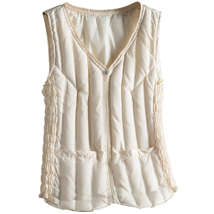 新款轻薄羽绒马甲女冬季短款内穿修身羽绒服背心打底保暖坎肩马夹