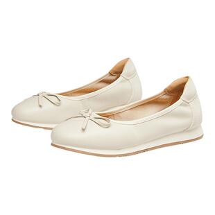 康奈官方女鞋软底2023年新款春秋真皮时尚休闲镂空透气单鞋护士鞋