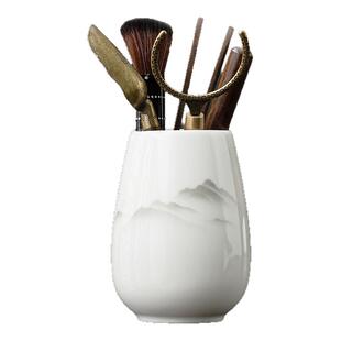 功夫茶道六君子配件茶夹茶托茶扫茶针茶筒笔筒收纳筒泡茶用品整套