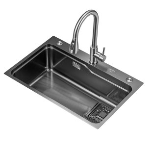 【重磅新品】华帝纳米304不锈钢水槽厨房大单槽洗菜盆水池加厚