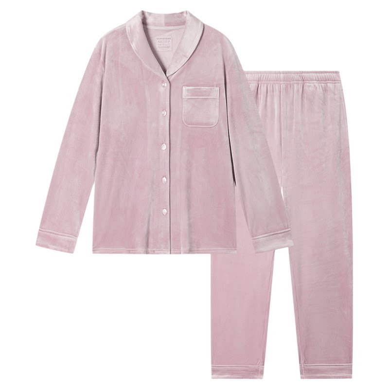 舒雅女士天鹅绒家居服套装