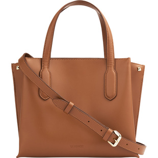 LK BENNETT棕色时尚手提包2025年春夏新款进口简约牛皮百搭通勤
