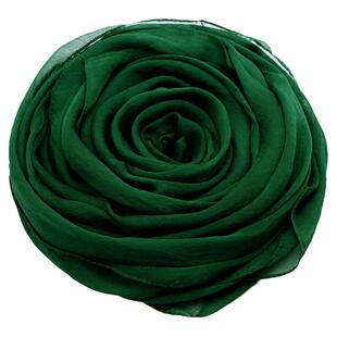 丝巾女超大3米围巾长款纯色墨绿色纱巾大红海边沙滩巾夏走秀披肩