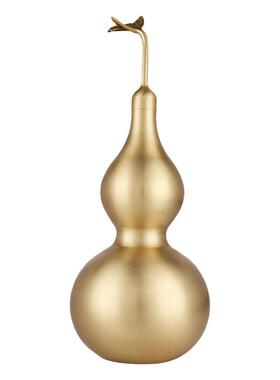 开口铜葫芦客厅玄关摆件铜保平安