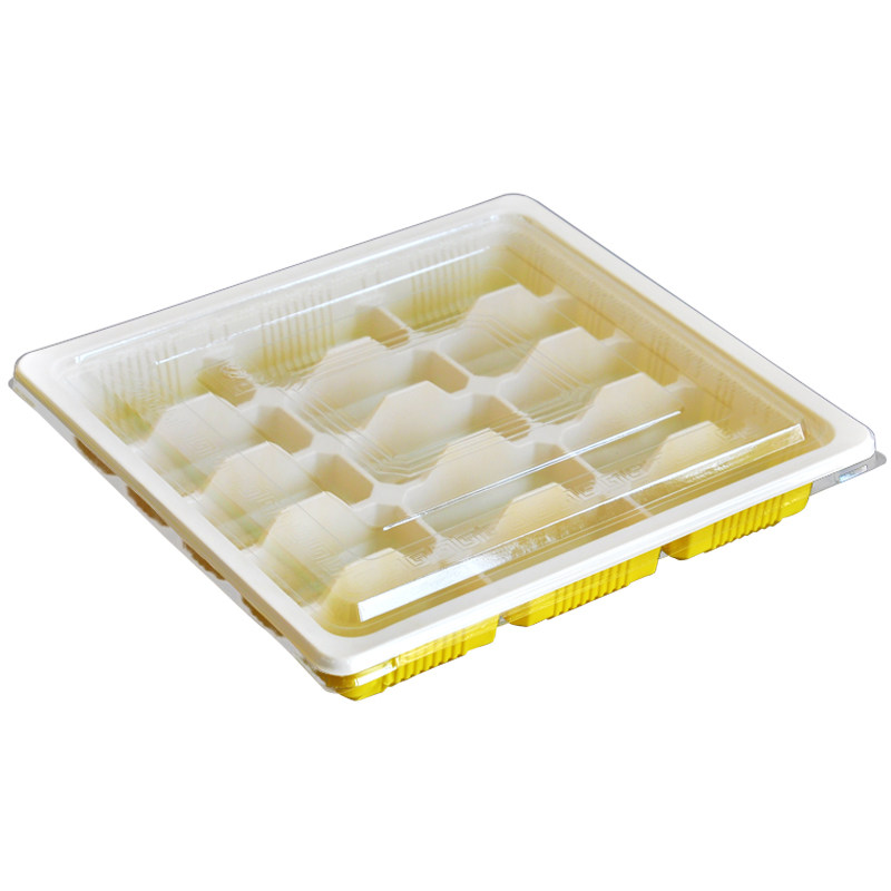 外卖水饺打包盒一次性饺子餐盒速冻生饺子盒商用透明15 20格加厚