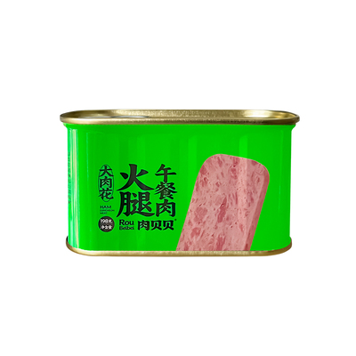 肉贝贝猪肉罐头看得见的大肉花