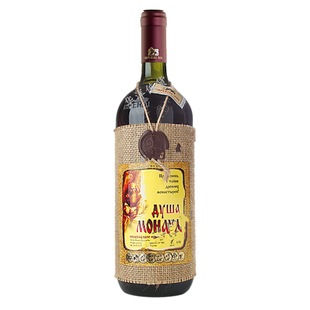 进口麻袋片红酒 摩尔多瓦半甜葡萄酒俄罗斯风味1.5L洋酒吧 保真