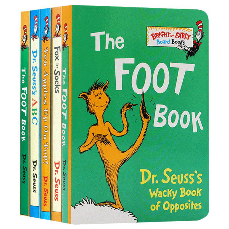 英文原版绘本适龄版Are you my mother/go BIG DOG, LITTLE DOG/ FOOT BOOK/TEN APPLES UP ON TOP Dr. Seuss 苏斯博士5册纸板书