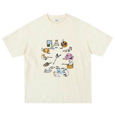 猫的一天（白天版）250克纯棉T