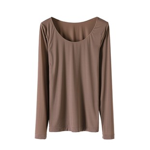 保暖打底衫女皮肤衣超薄无痕肉色隐形内穿秋衣防透内衬上衣肌底衣