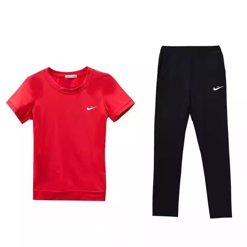 【正品】纯棉夏季套装女25新款运动短袖裤子两件套宽松显瘦休闲服