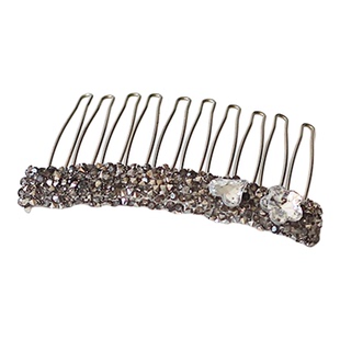 川野法式水钻爱心小花发梳新款轻奢高级感后脑勺碎发插梳头饰发饰