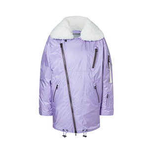 BOGNER博格纳秋冬女士经典简约活泼明亮中长款蛋壳廓形翻领羽绒服