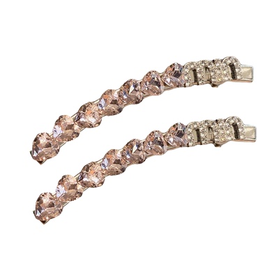 高级感闪钻爱心一字夹发卡女