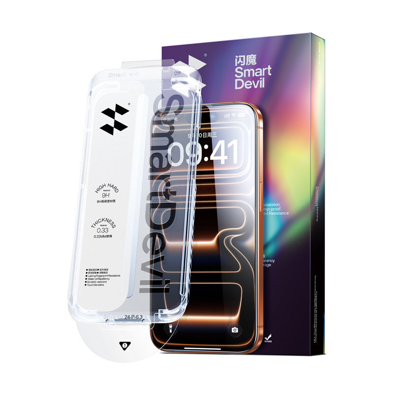 闪魔康宁AR抗反射膜适用苹果iPhone17promax钢化膜Air新款16pro手机贴膜15屏幕14pm增透13大猩猩ip覆盖保护2