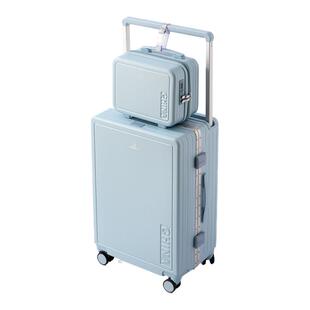 袋鼠行李箱拉杆箱结实耐用加厚女生高颜值子母旅行密码皮箱子24寸