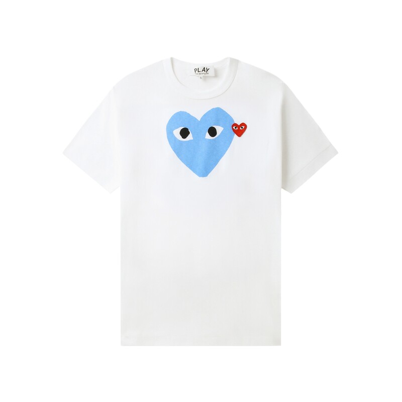 IT CDG PLAY COMME des GARCONS川久保玲情侣爱心logo装饰短袖T恤