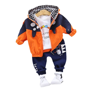 男童春装套装男宝宝女小孩一岁半1周岁2到3多4婴儿童装男秋天衣服