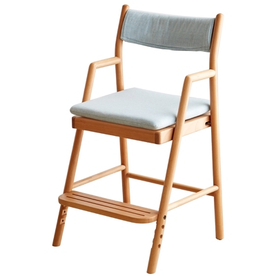 加兰实木儿童软包升降椅