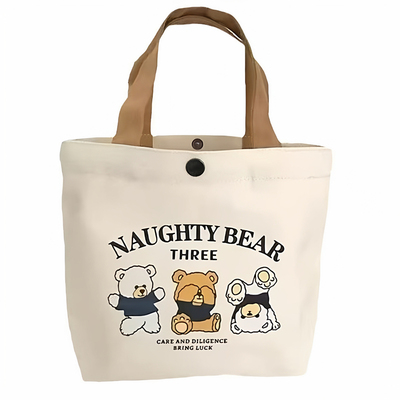 小熊帆布包手提包女士学生