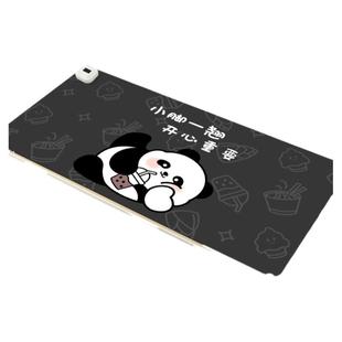 可爱熊猫加热鼠标垫超大发热暖桌垫办公室垫子桌面电脑键盘电热板暖手桌垫