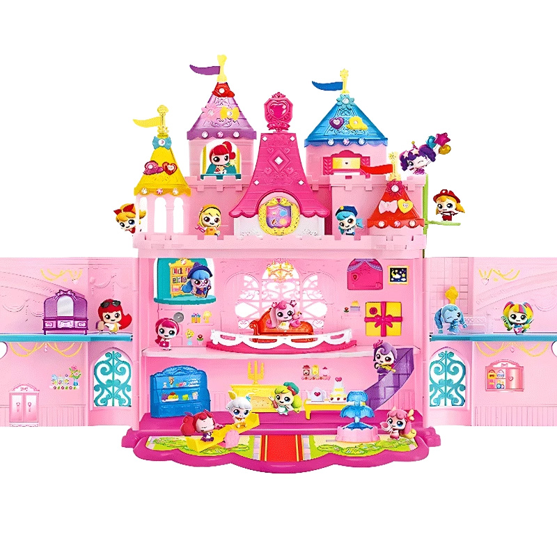 奇妙萌可魔法钥匙城堡学校梦珂医院房子系列屋全套装女孩公主玩具