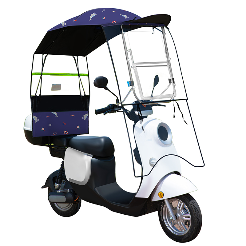 电动电瓶车遮雨棚可收新款加厚折叠式防挡风罩摩托车遮雨棚通用夏