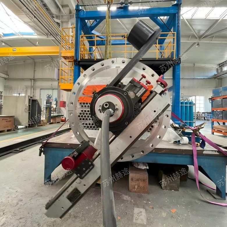 HT1500MM法兰端面加工机八角槽密封面修复法兰水纹线在线加工