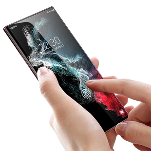 适用三星s22手机膜s22ultra光固菲林膜s22+钢化膜十全胶s22u贴膜全屏plus保护膜uv官方水凝原厂陶瓷软膜配件