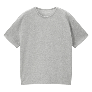 佐丹奴短袖T恤女夏季新款华夫格橡筋后摆宽松圆领上衣女13325339