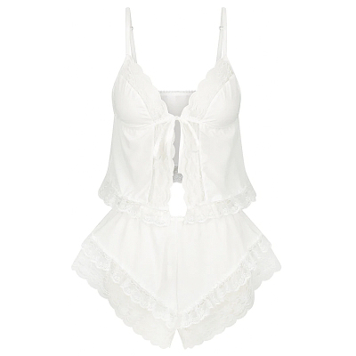 SoftRomance女缎面吊带睡衣甜辣