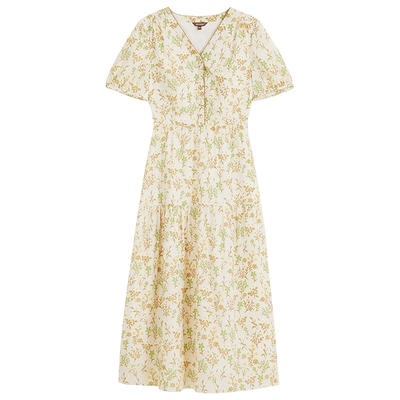 YINER音儿专选2025秋季新款月光流影圆V领手工刺绣花边雅致连衣裙