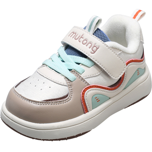 【断码清仓】牧童儿童板鞋冬季儿童鞋男童轻便中帮保暖加棉鞋女童