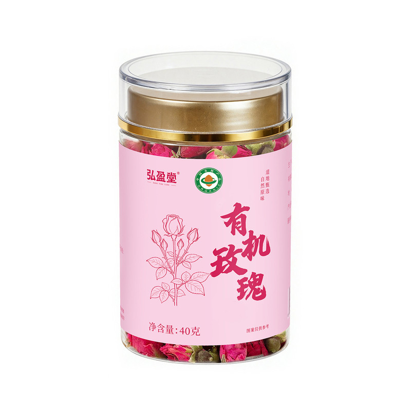 有机玫瑰花茶完整大朵重瓣红玫瑰花干花女生泡茶泡水喝的花茶